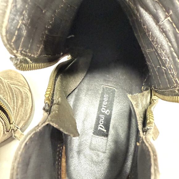 Paul Green Malibu Booties Womens 9 Leather Ankle Boots Boho Western Country - Picture 11 of 11